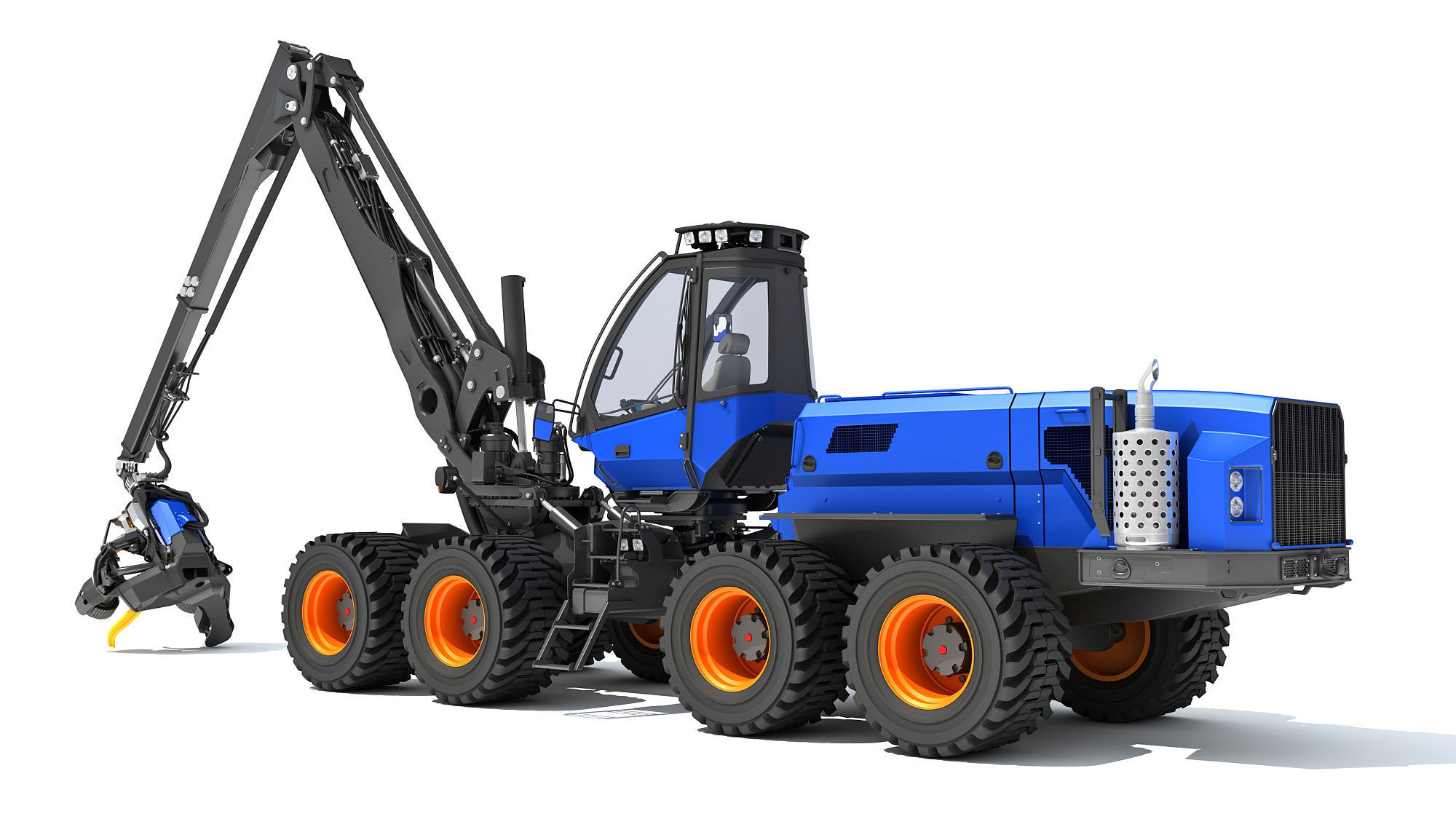 Forestry Harvester 3D model_3