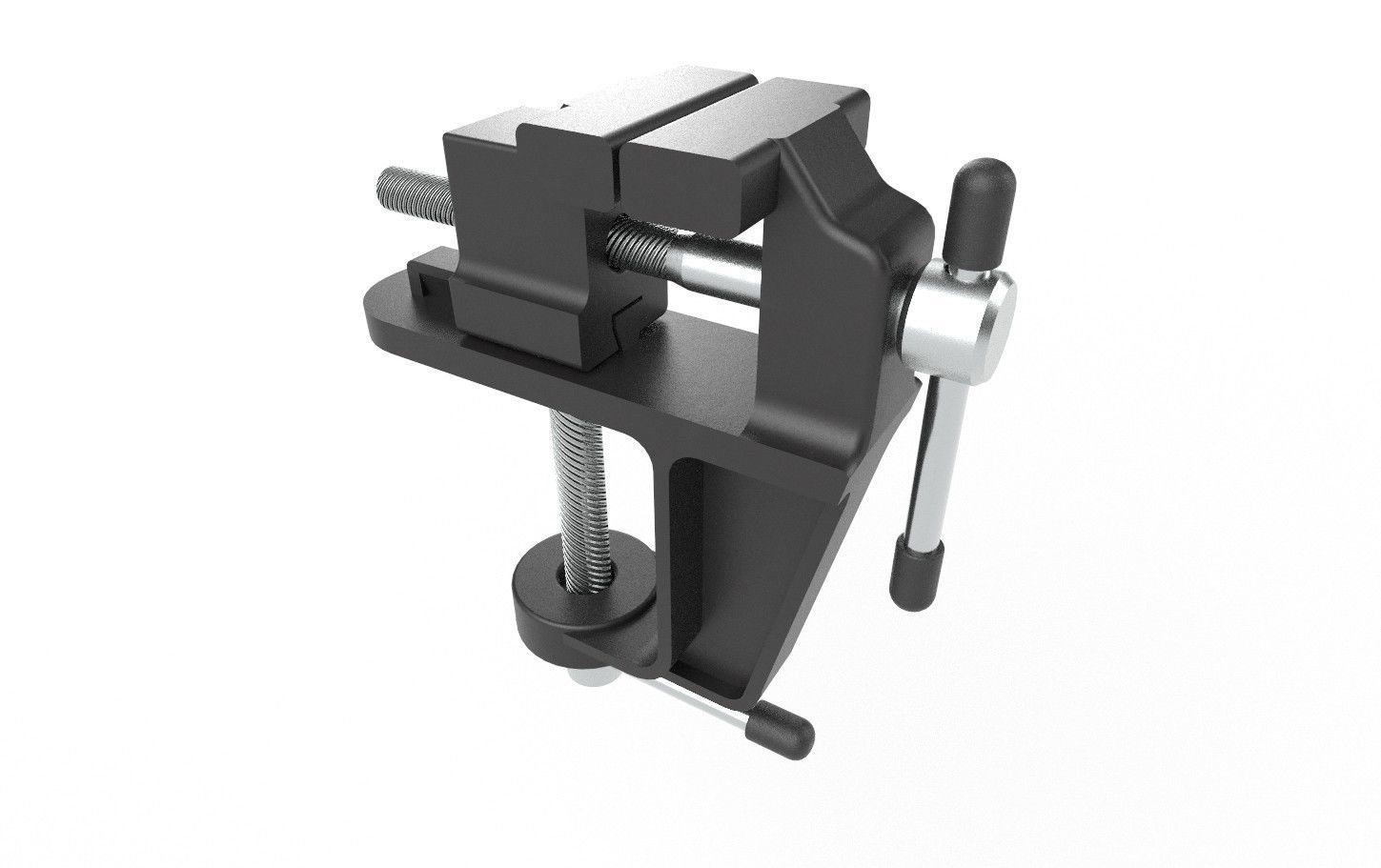 Mini Bench Vice M02 Low-poly 3D model_11