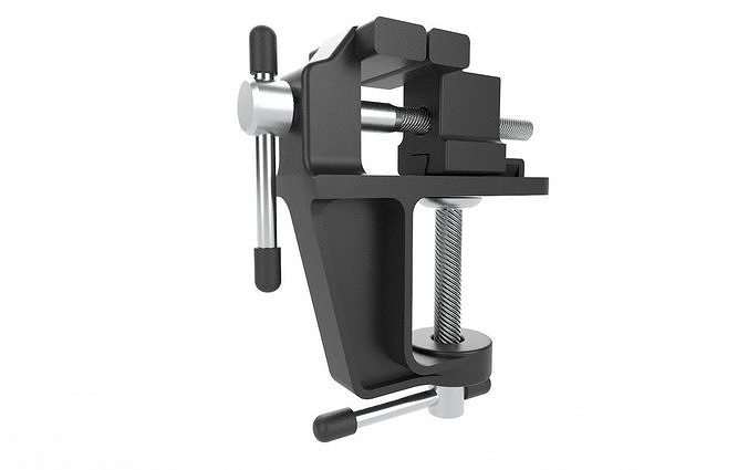 Mini Bench Vice M02 Low-poly 3D model