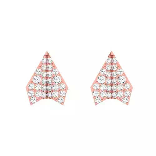 Earrings - 9 paper airplane stud