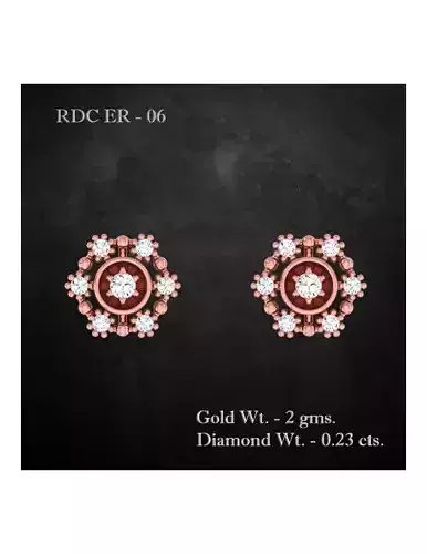 Earrings - 6 rpcr diamond