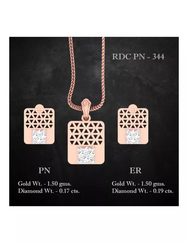 Pendant Earrings combo - 344 3D print model