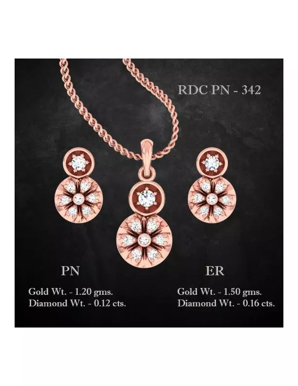 Pendant Earrings combo - 342 3D print model
