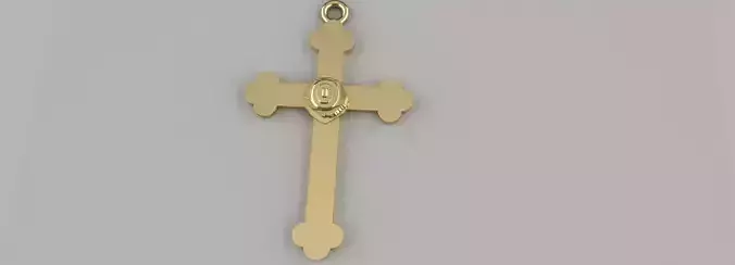 Rose Cross Pendant Gold Silver Platinum Jewelry 3D print model