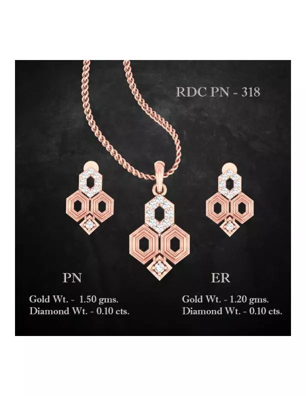 Pendant Earrings combo - 318 3D print model