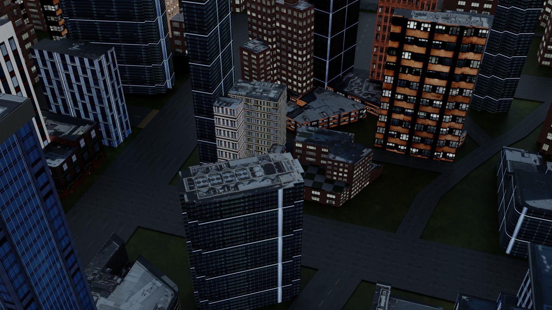 City low-poly Low-poly 3D model_3
