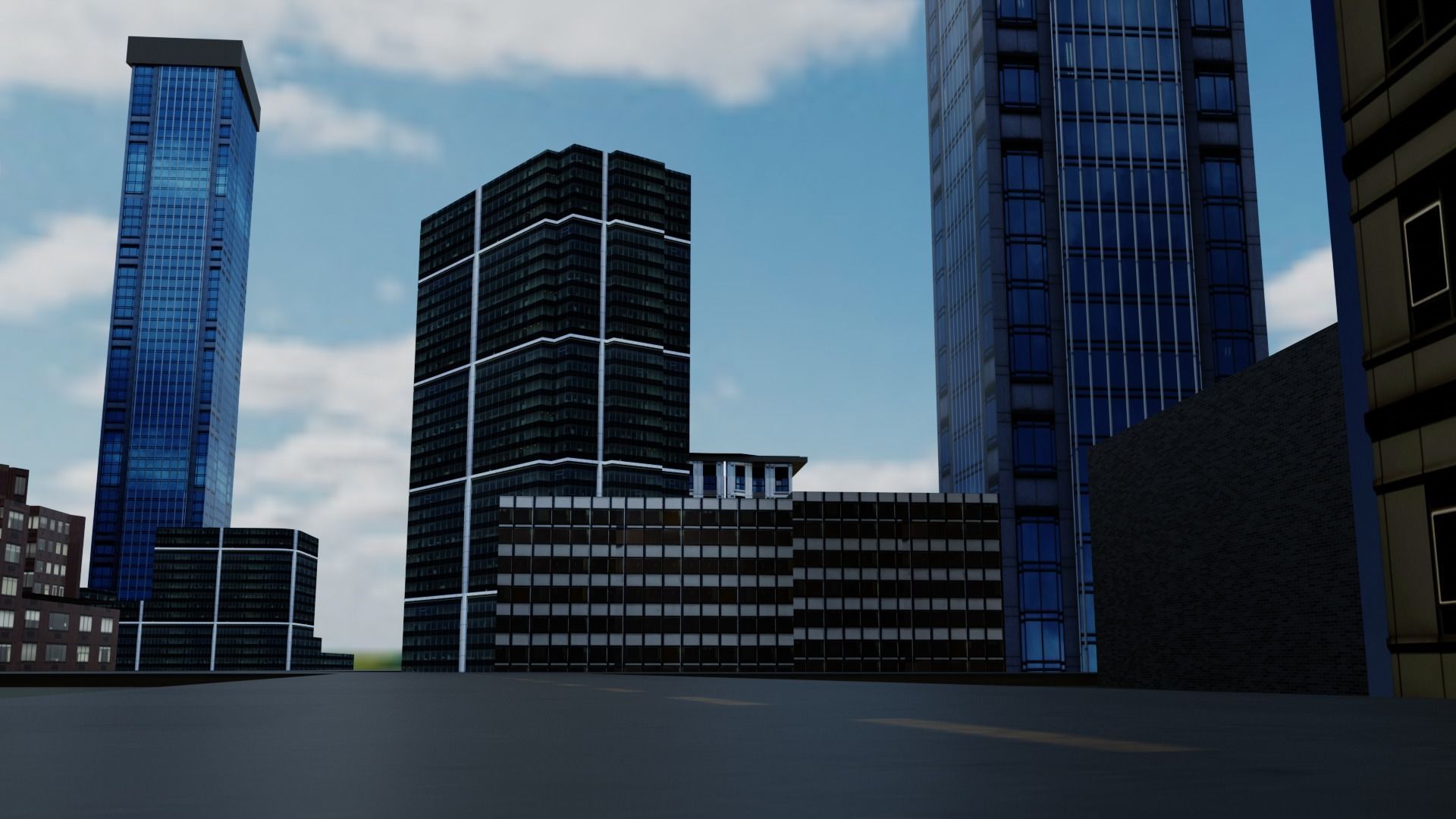 City low-poly Low-poly 3D model_8