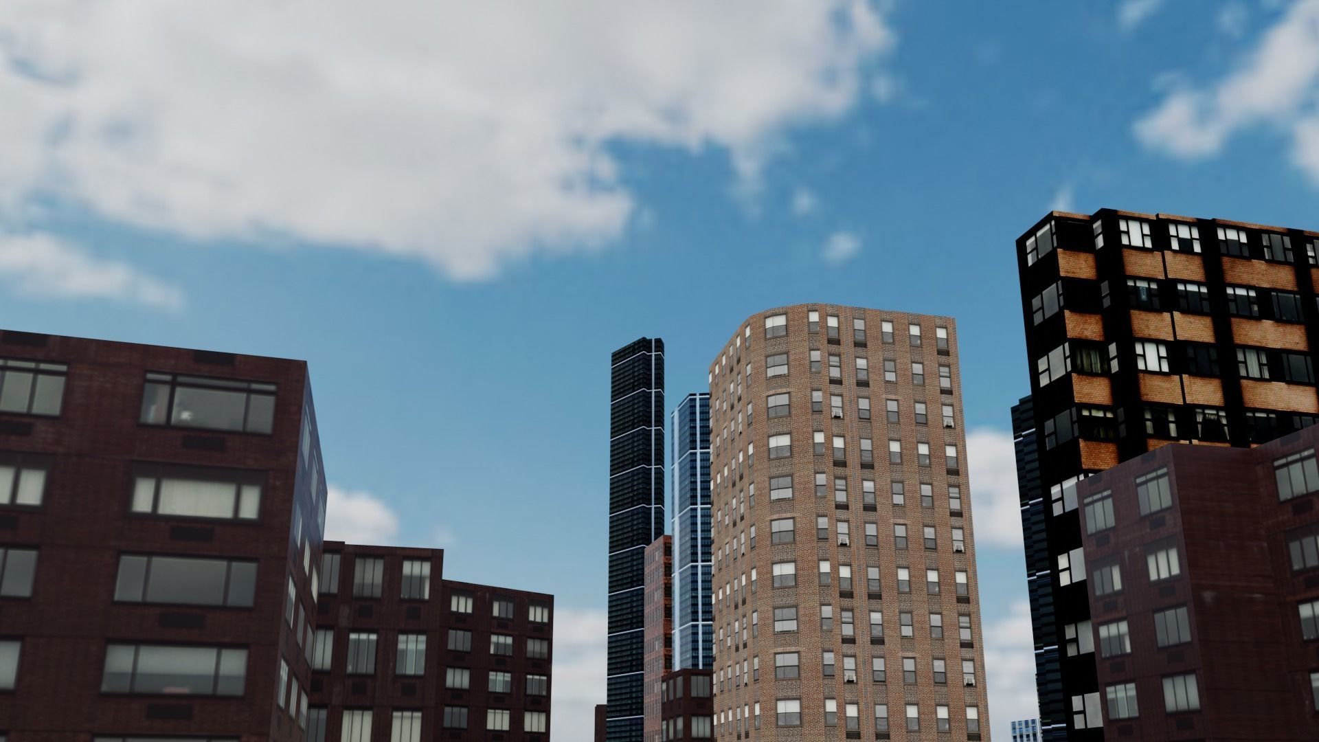 City low-poly Low-poly 3D model_5