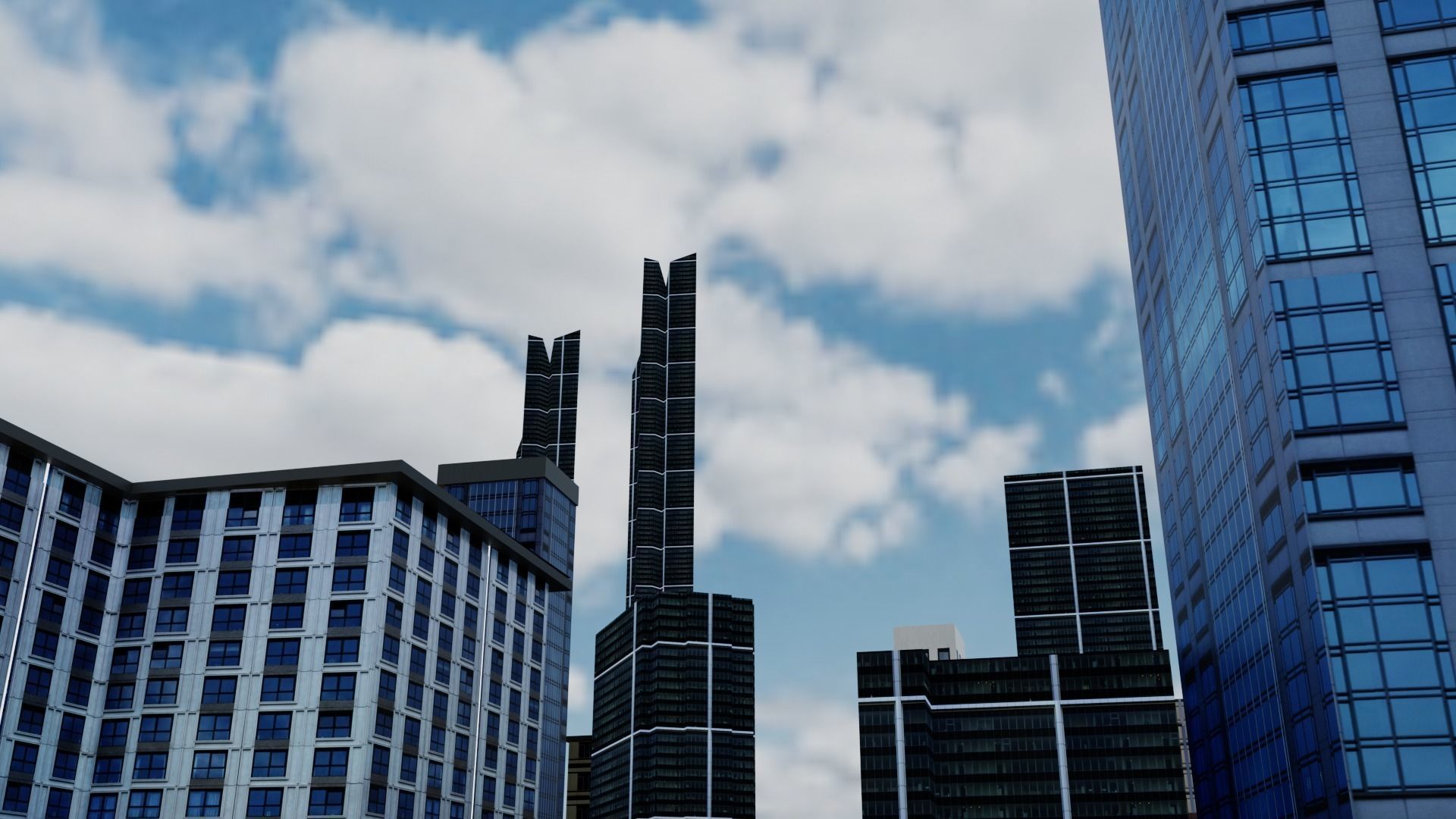 City low-poly Low-poly 3D model_7