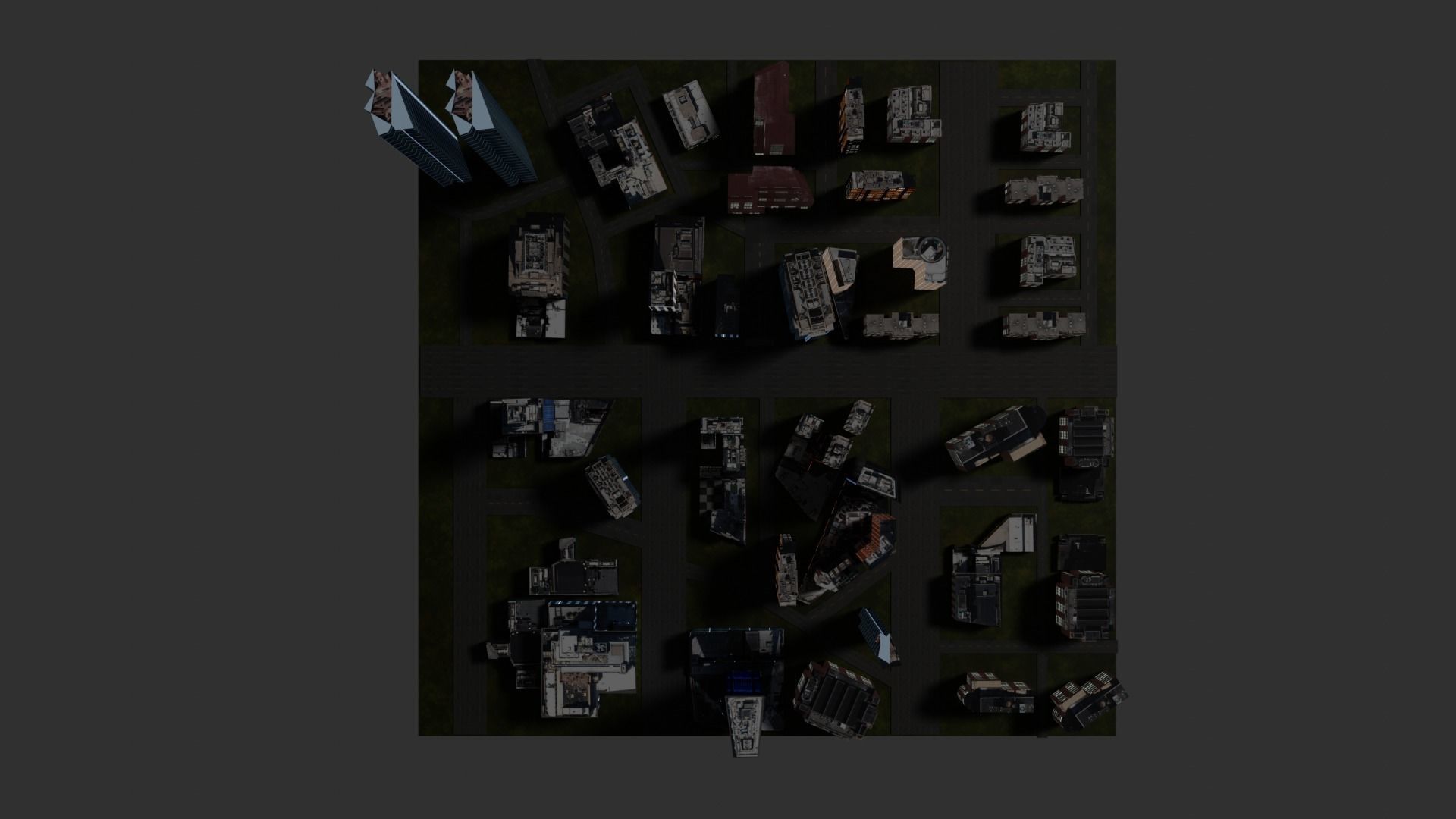 City low-poly Low-poly 3D model_1