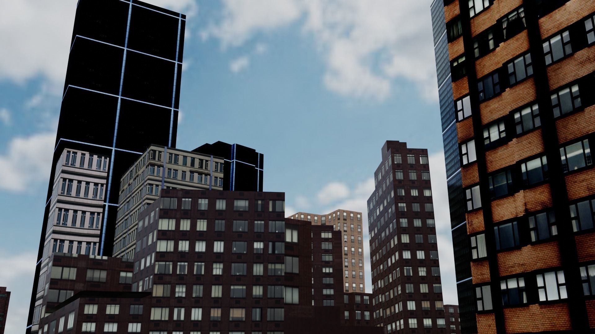 City low-poly Low-poly 3D model_4