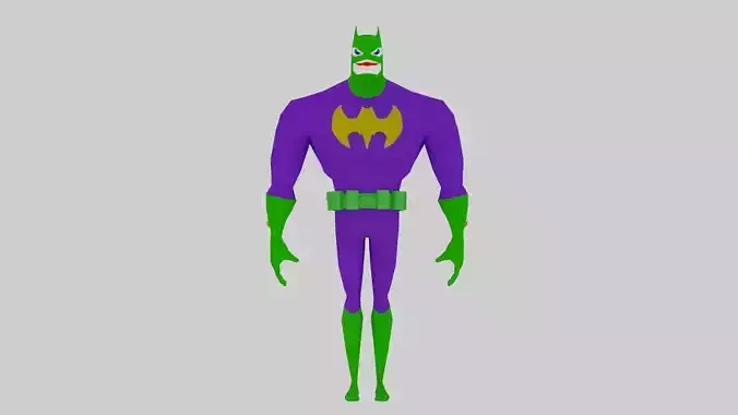 batman joker version-lowpoly