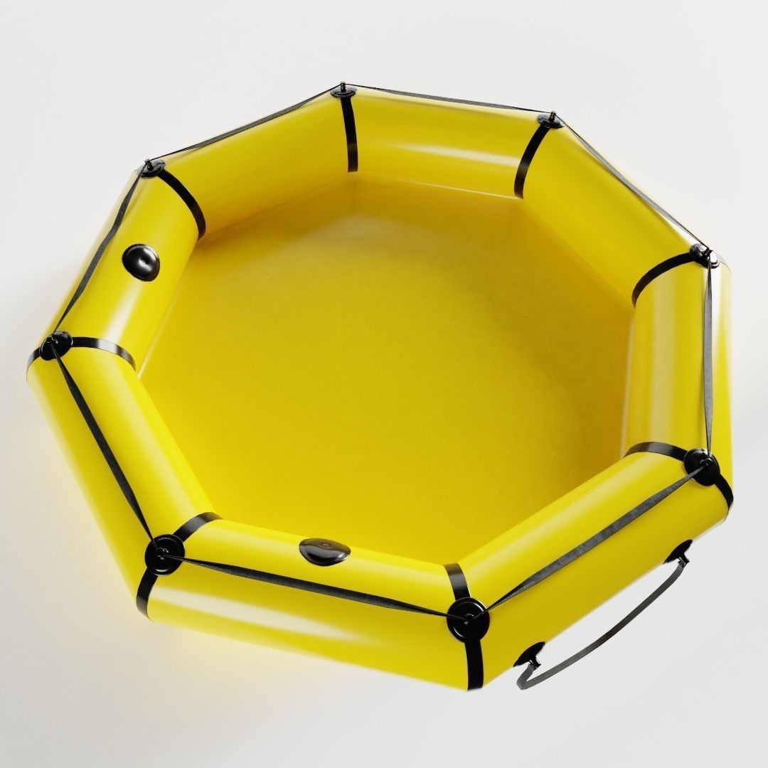 Life Raft Low-poly 3D model_1