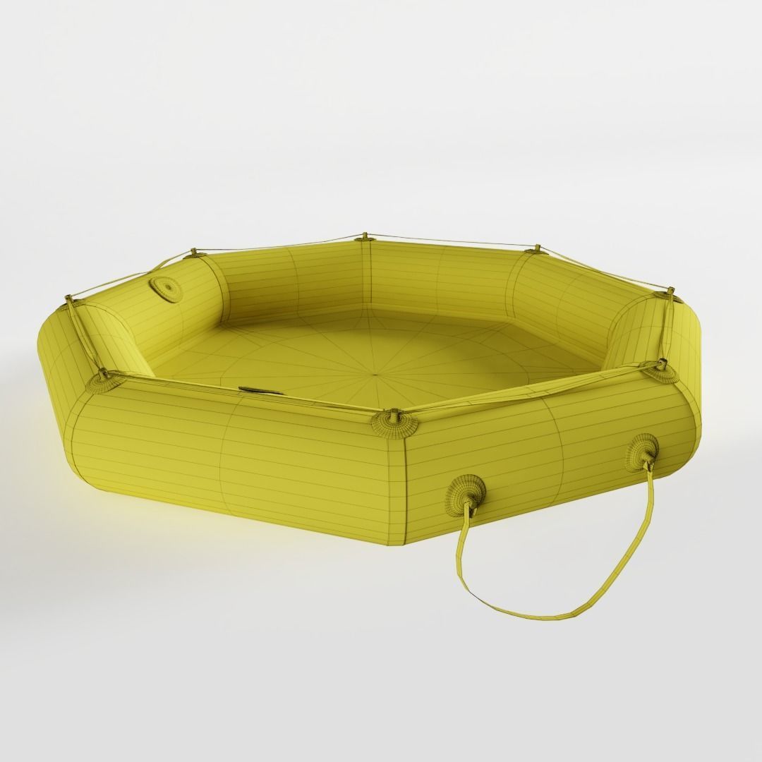 Life Raft Low-poly 3D model_3