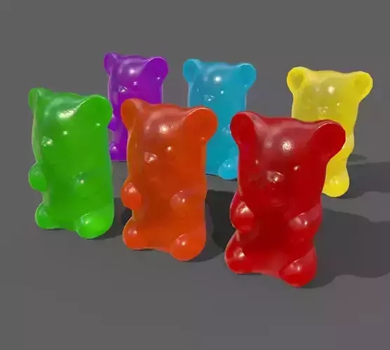 Gummy Bear Pbr Low-poly 3D model