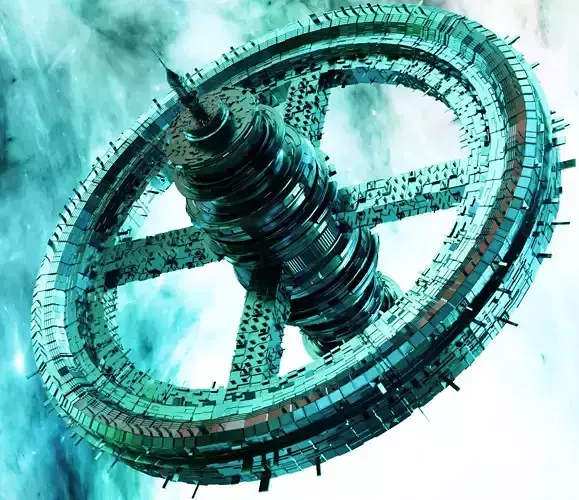 Sci-Fi Space Station  3D model