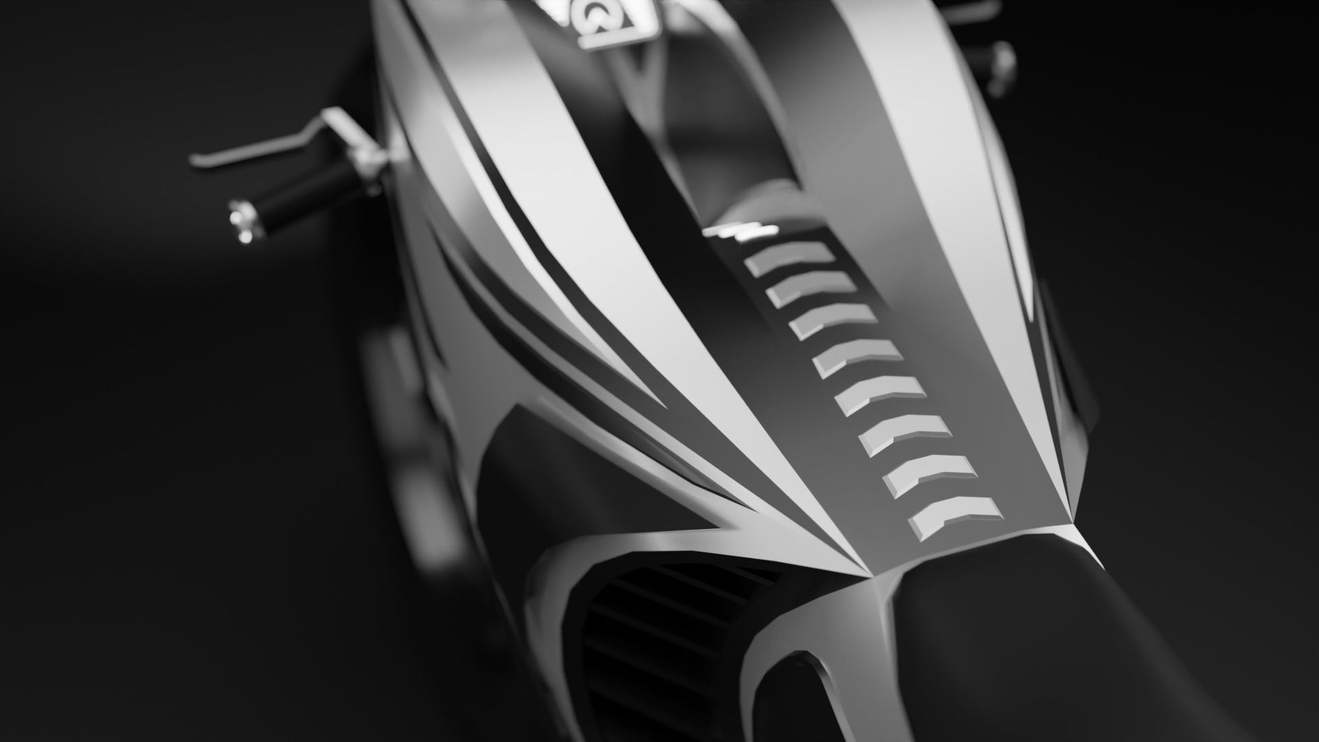 Sci-fi Bike - Lowpoly Low-poly 3D model_24