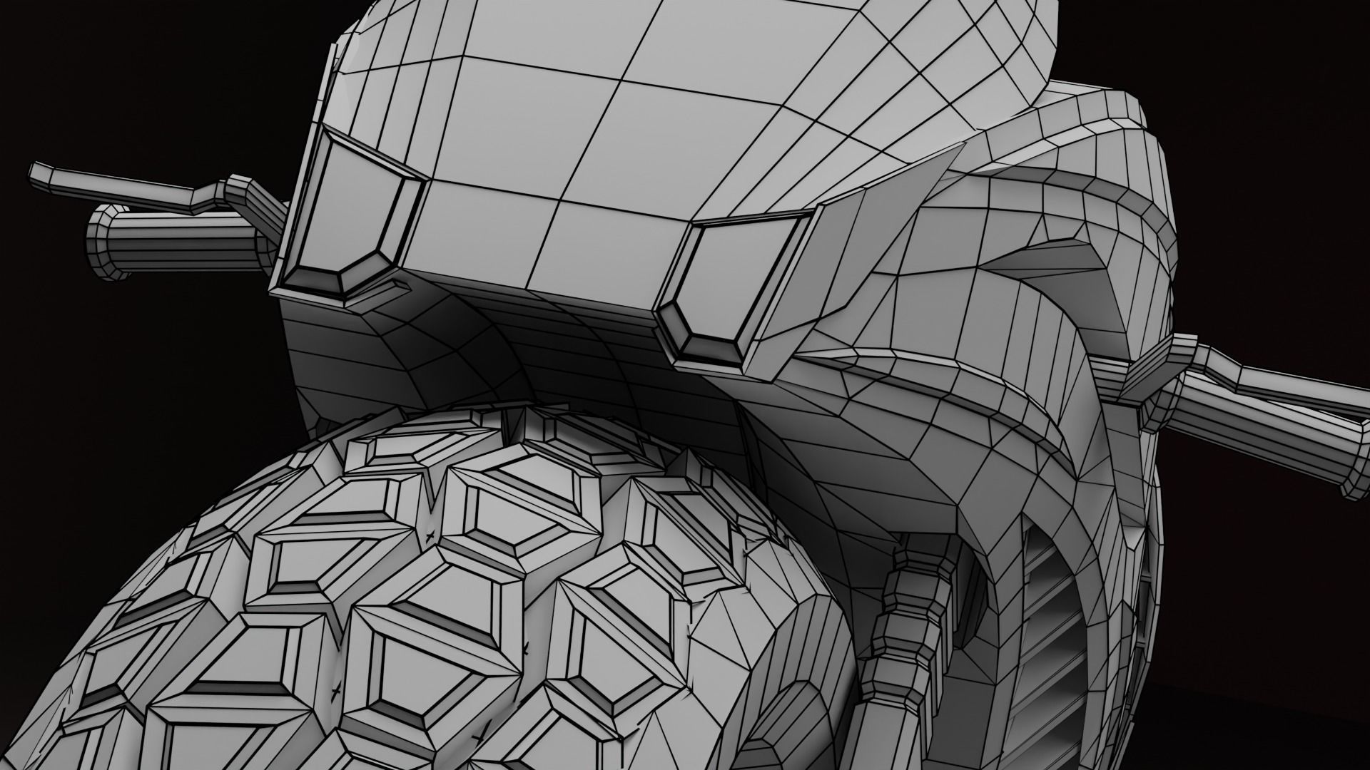 Sci-fi Bike - Lowpoly Low-poly 3D model_7