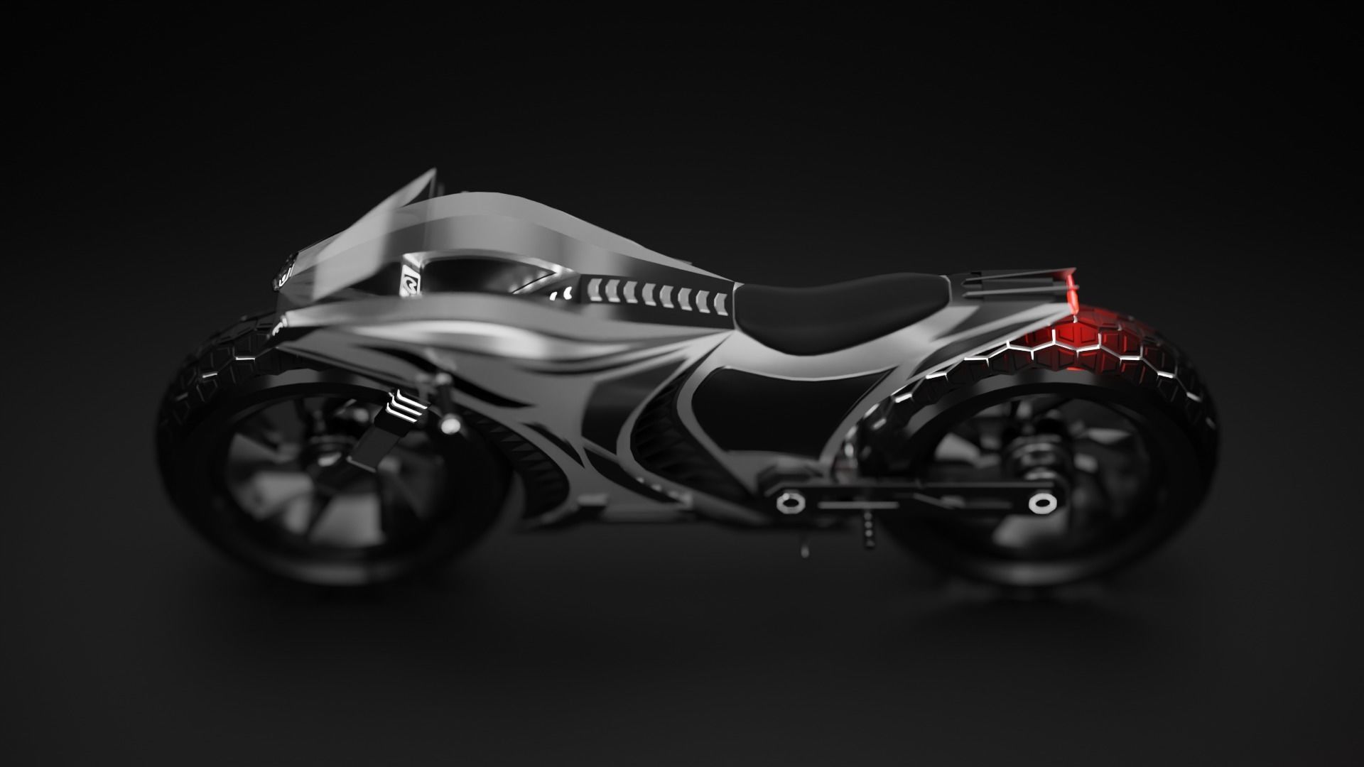 Sci-fi Bike - Lowpoly Low-poly 3D model_26