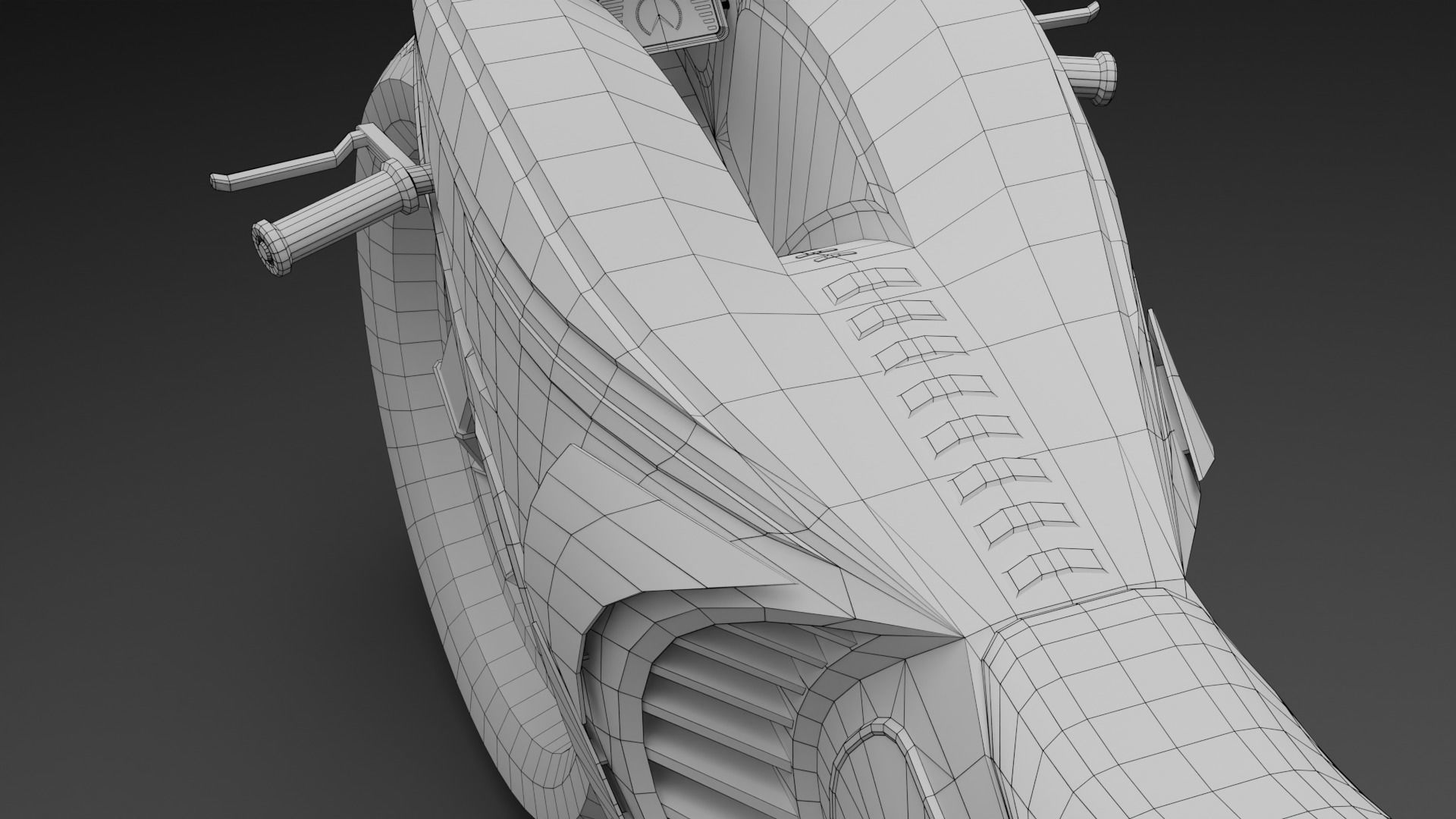 Sci-fi Bike - Lowpoly Low-poly 3D model_25