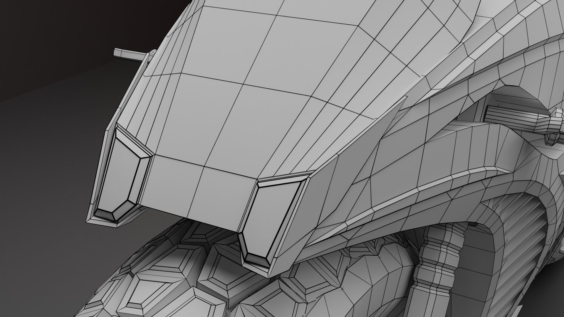 Sci-fi Bike - Lowpoly Low-poly 3D model_17