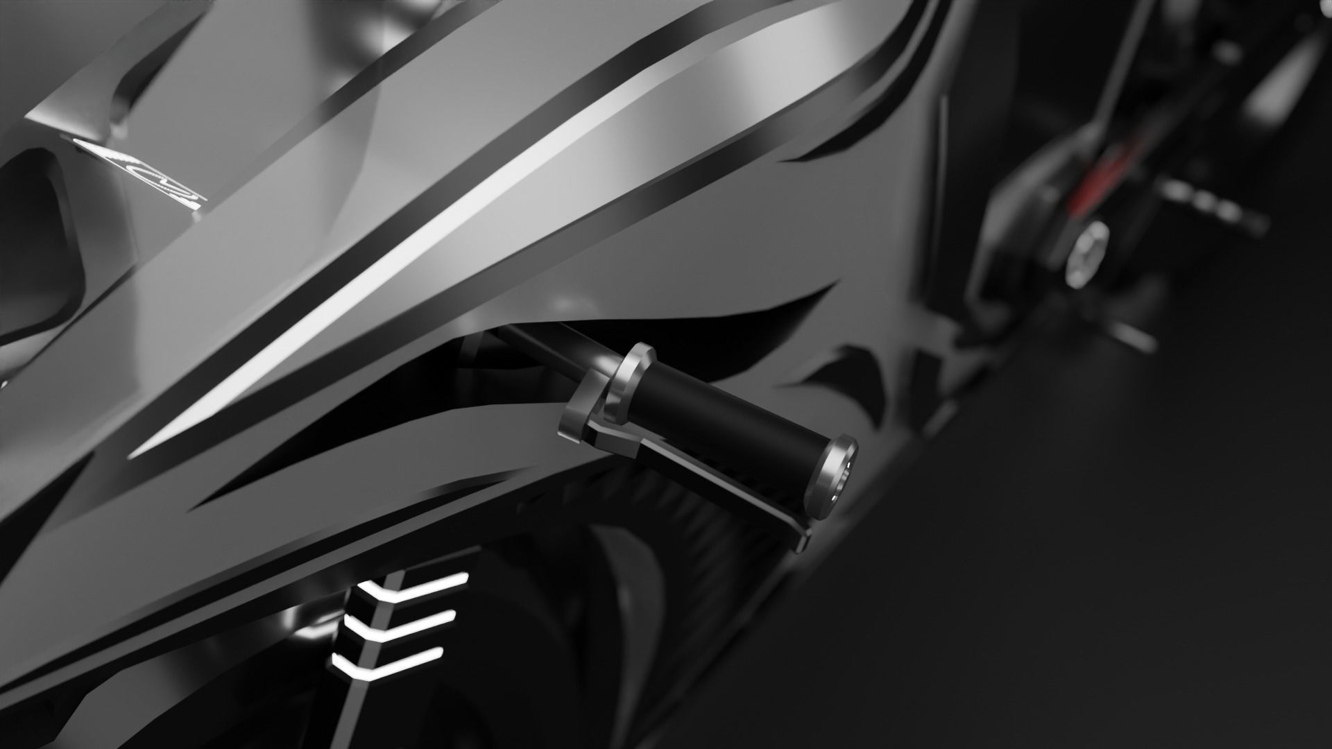 Sci-fi Bike - Lowpoly Low-poly 3D model_14