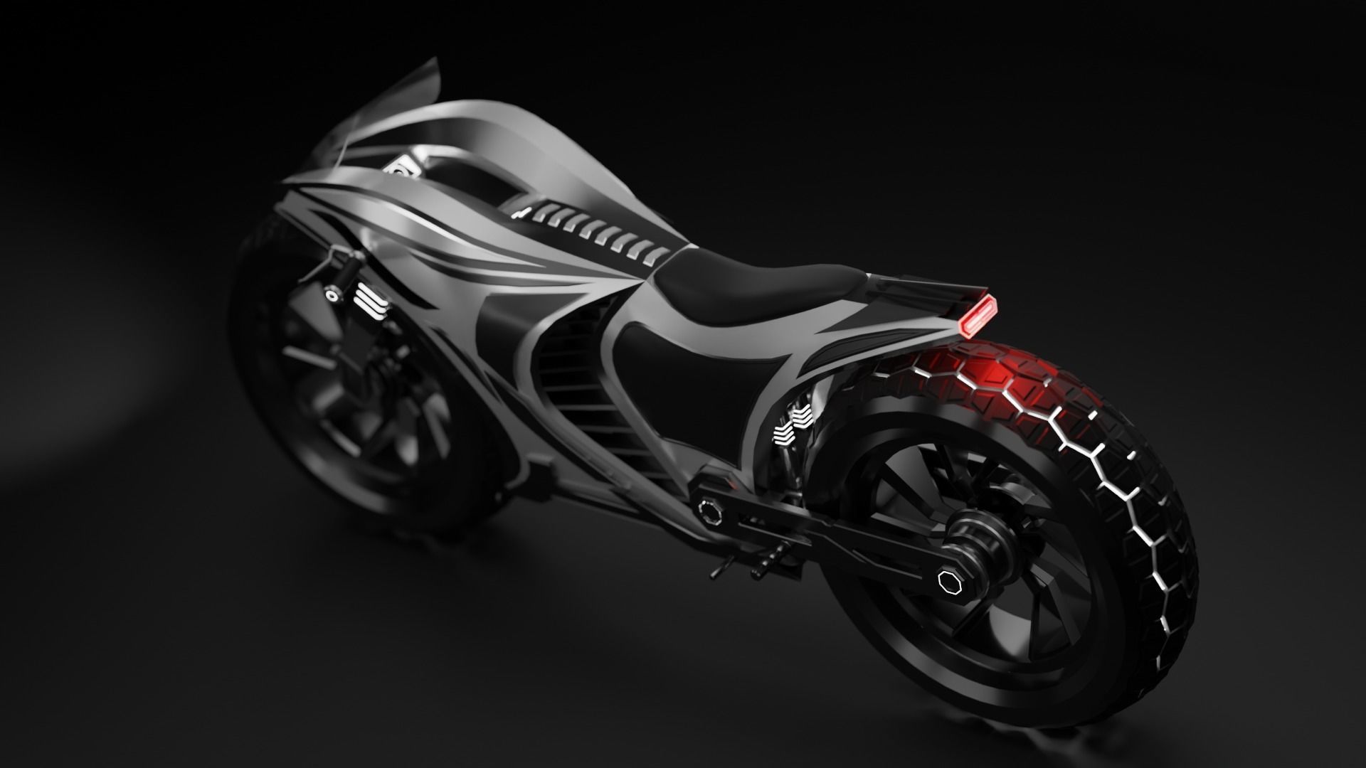 Sci-fi Bike - Lowpoly Low-poly 3D model_4