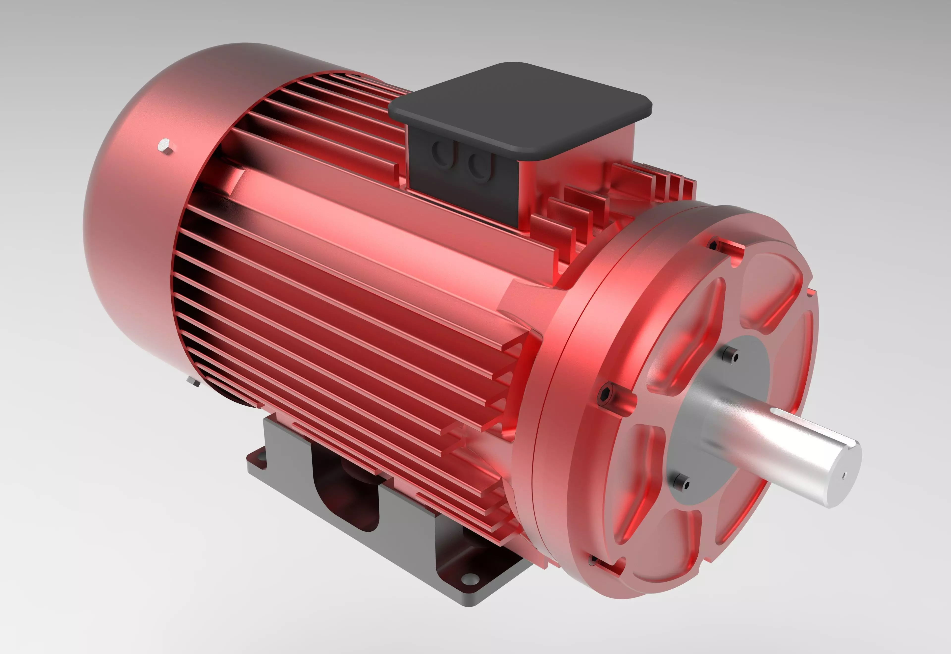 Electric Motor Low-poly 3D model_0
