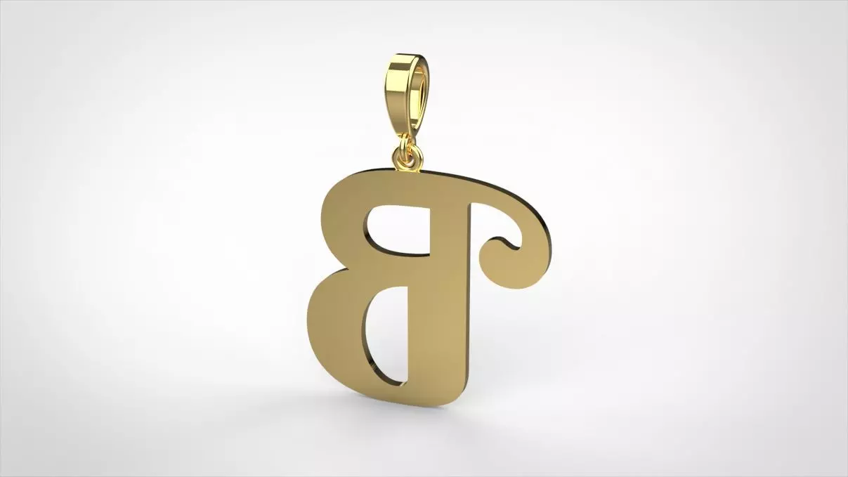 pendant alphabet berkshire B small 3D print model