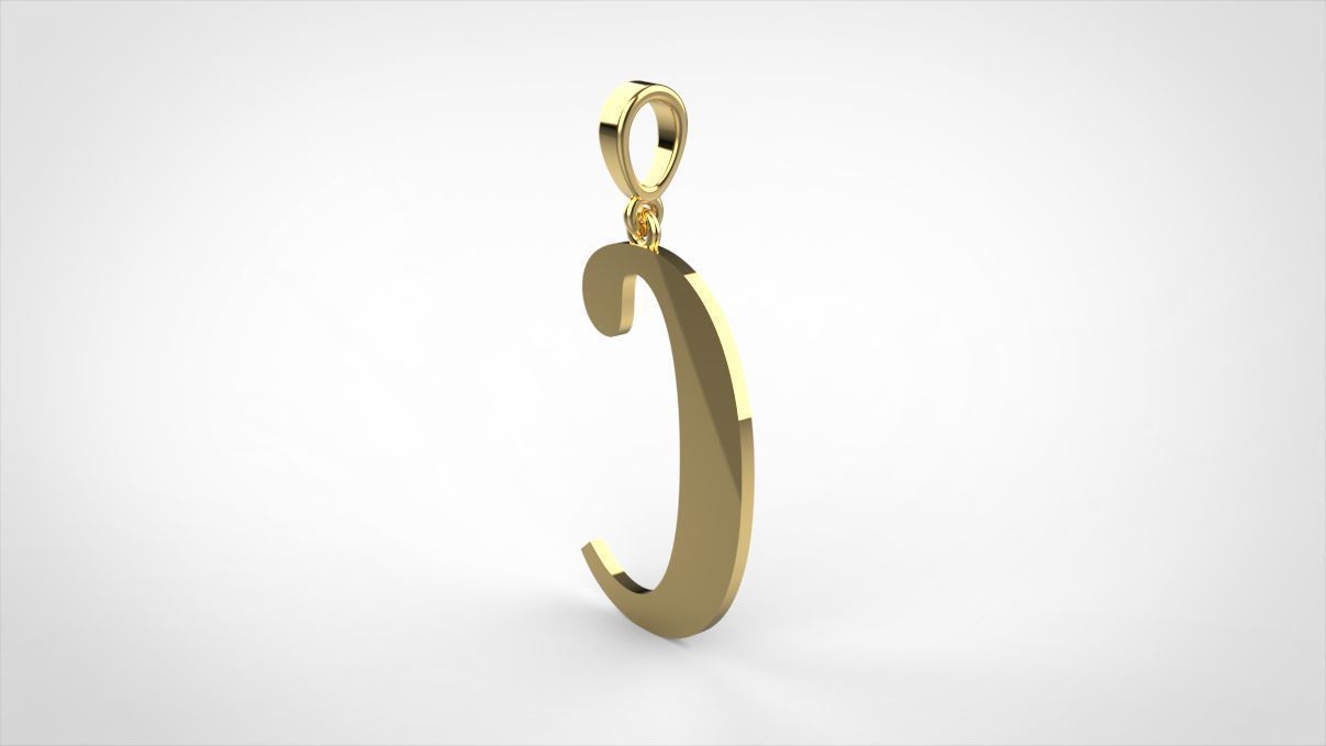 pendant alphabet berkshire C small  3D print model_1