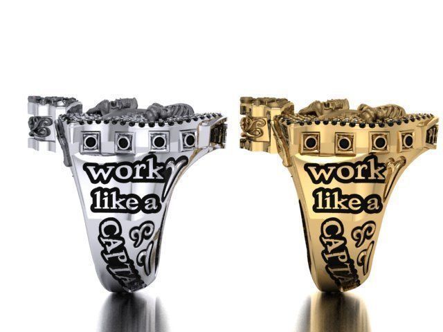 pirate skull ring 3D print model_21