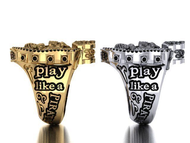 pirate skull ring 3D print model_6