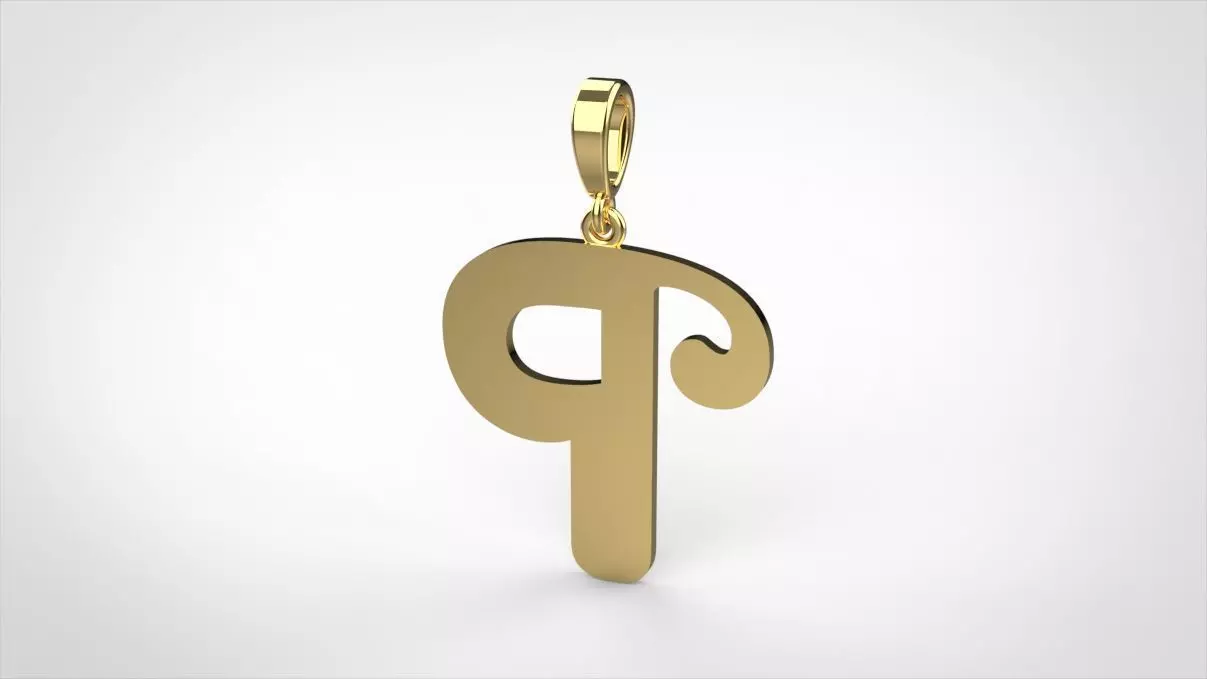 pendant alphabet berkshire P small 3D print model