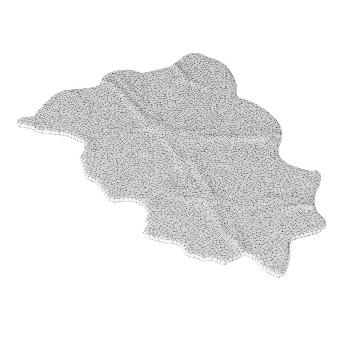 Sheepskin skin rug 3D model_5