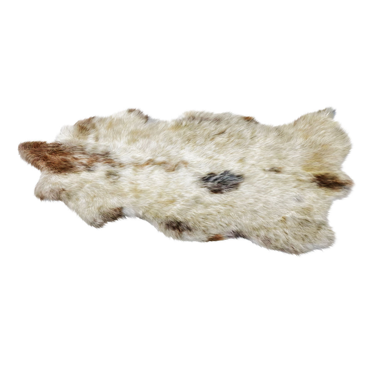Sheepskin skin rug 3D model_2