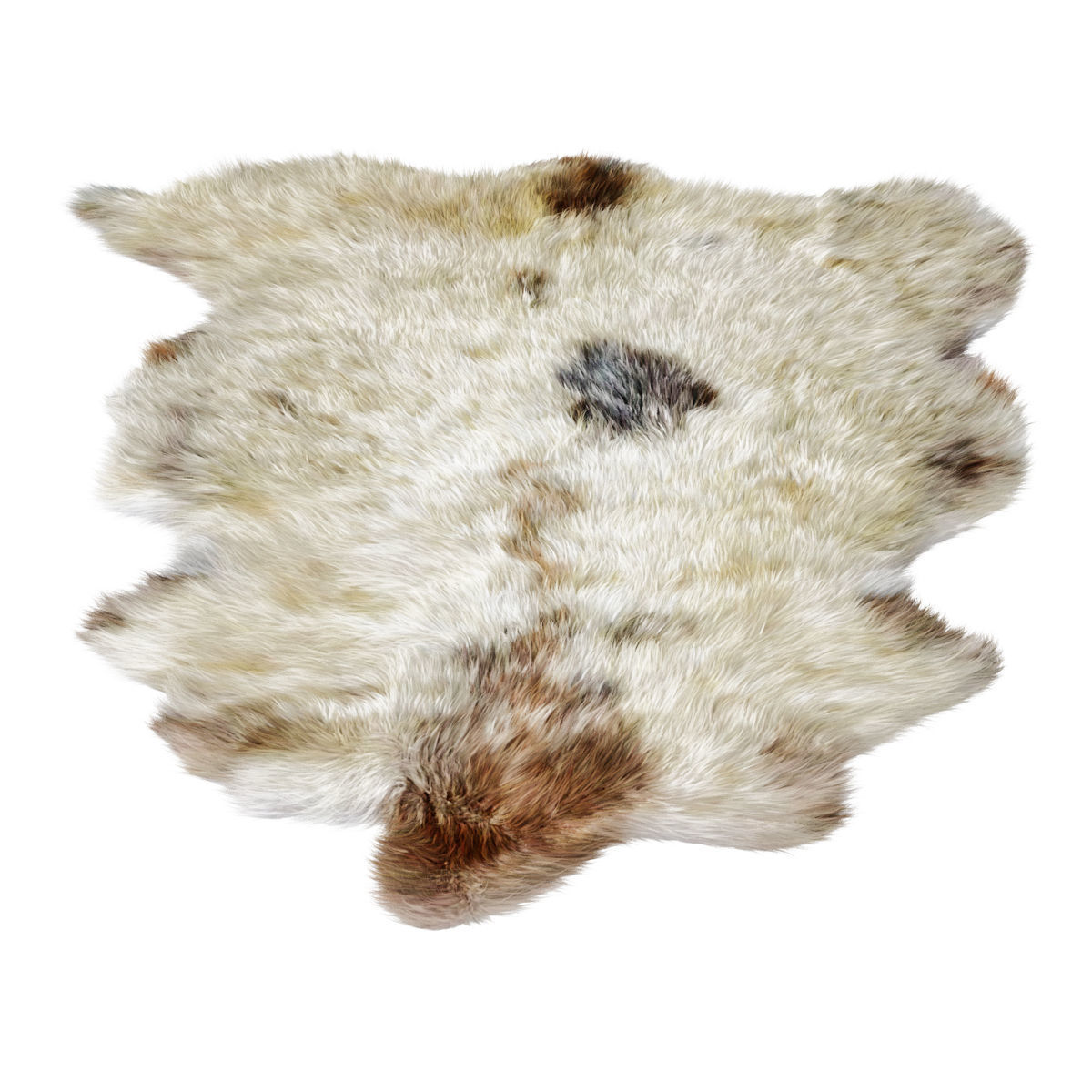 Sheepskin skin rug 3D model_1