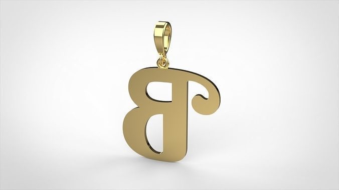 pendant alphabet berkshire B medium  3D print model