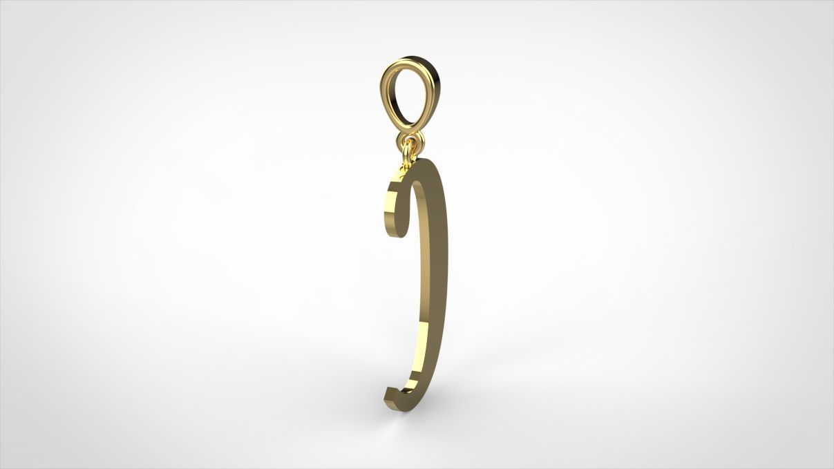 pendant alphabet berkshire C medium 3D print model_11