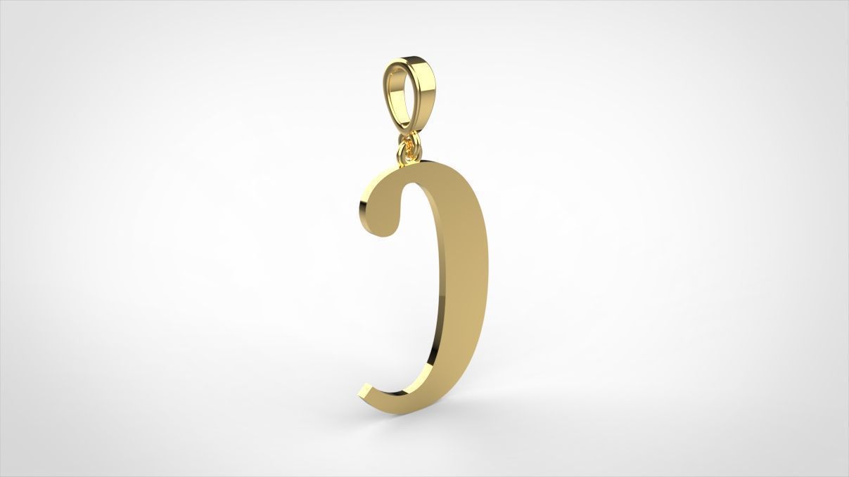pendant alphabet berkshire C medium 3D print model_2
