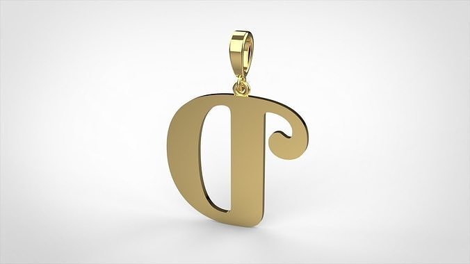 pendant alphabet berkshire D medium 3D print model