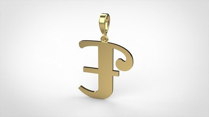 pendant alphabet berkshire E medium 3D print model
