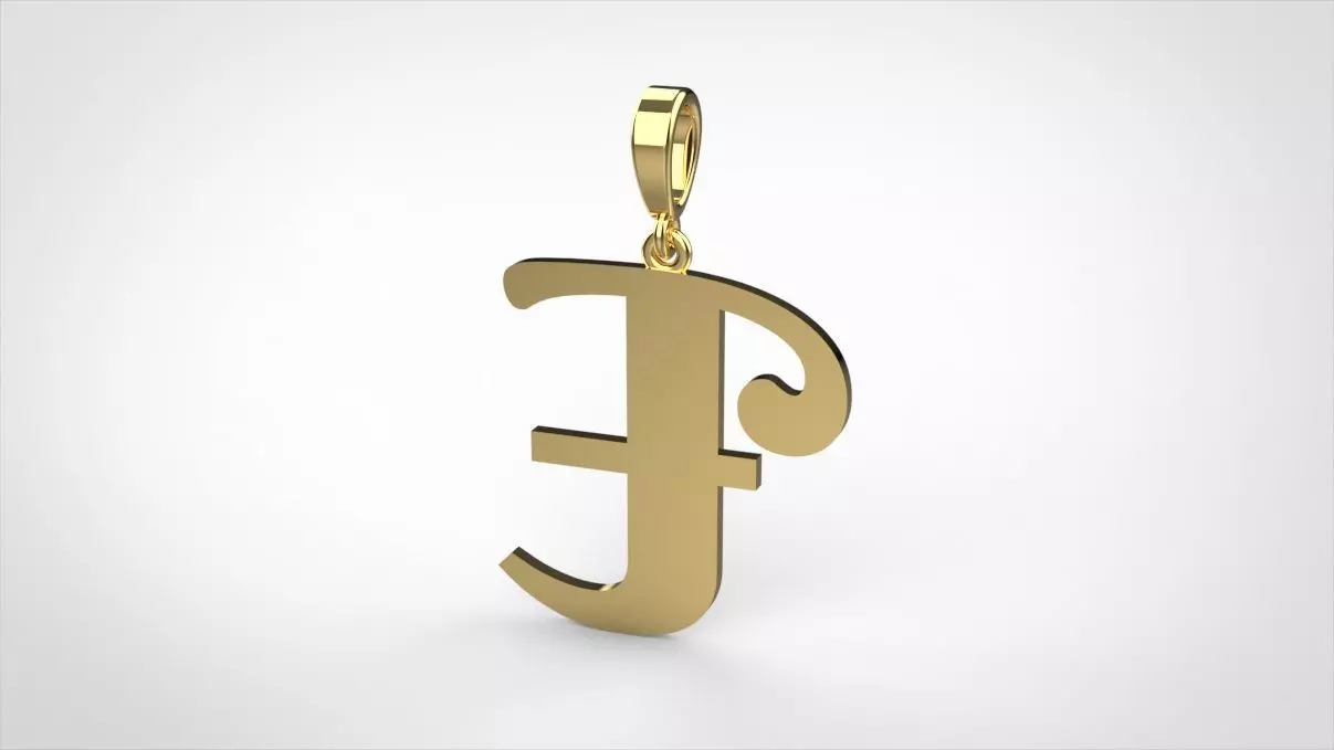 pendant alphabet berkshire E medium 3D print model