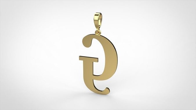 pendant alphabet berkshire G medium 3D print model