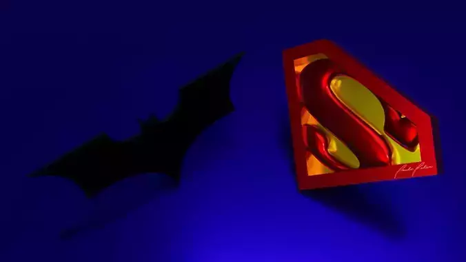 Chaveiros Batman e Superman 3D print model