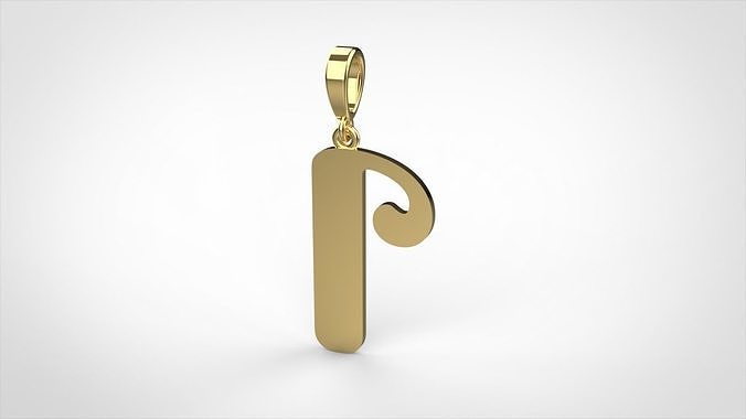 pendant alphabet berkshire I medium  3D print model