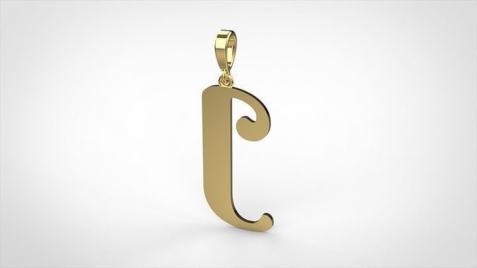 pendant alphabet berkshire J medium  3D print model