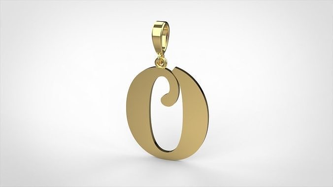 pendant alphabet berkshire O medium  3D print model