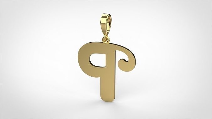 pendant alphabet berkshire P medium 3D print model