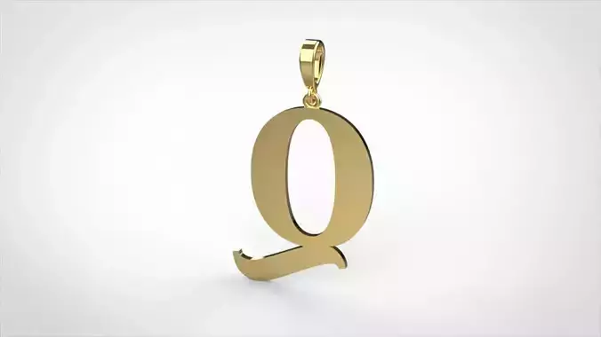 pendant alphabet berkshire Q medium  3D print model