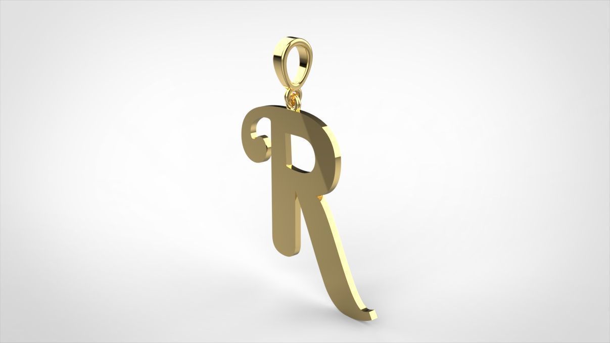 pendant alphabet berkshire R medium 3D print model_9